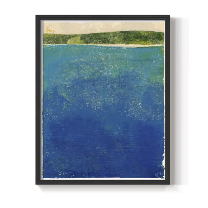 «Island Escape I», reproduction encadrée - bois massif, Noir, noir, noir, noir, H 21 po x l 17 po