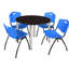 Plateau de table Kee, 4 chaises empilables-1929880541-1929880540-1929880528