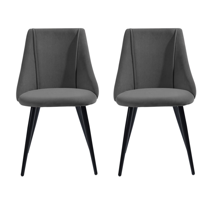 Chaise d'appoint rembourrée Eley, Noir, Vert