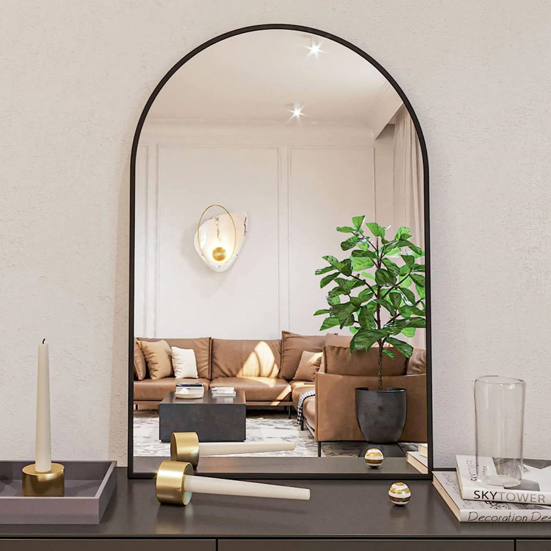 Miroir de salle de bain, Noir, 36,01 po x 23,99 po