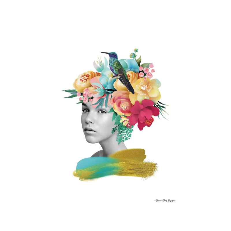 The Girl And The Paradise by Seven Trees Design - Gallery-Wrapped Canvas Giclée on Canvas, 20.32 cm H x 30.48 cm W, Canvas