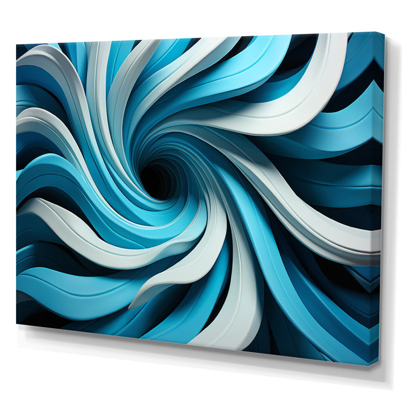 Op Blue Focus VII sur toile, H 30 po x l 40 po x P 1,5 po, Toile tendue