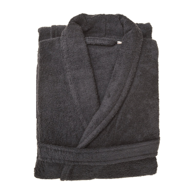 Jalissa Unisex Shawl Collar Bathrobe, Large/Extra Large