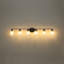Éclairage de salle de bain à intensité variable 6 lumières 49,25 "avec abat-jour en verre-884456428