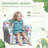 Aadan Kid's Sofa Chair with Dinosaur Design and Thick Padding, Flannel-Covered Toddler Armchair for Bedroom, Playroom