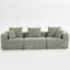 Canapé modulaire modulaire à 3 places, canapé à assise profonde entièrement en mousse avec chenille texturée moelleuse, livraison compressée et installation sans outils, conception discrète pour les petits espaces-884297858