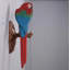 Statue grandeur nature perroquet Ara rouge
