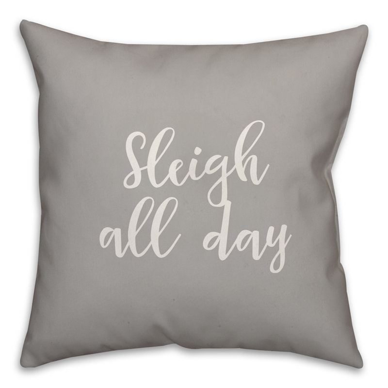  Coussin Sleigh All Day, Gris, Housse de coussin
