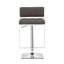Tabouret de bar réglable gris et chrome