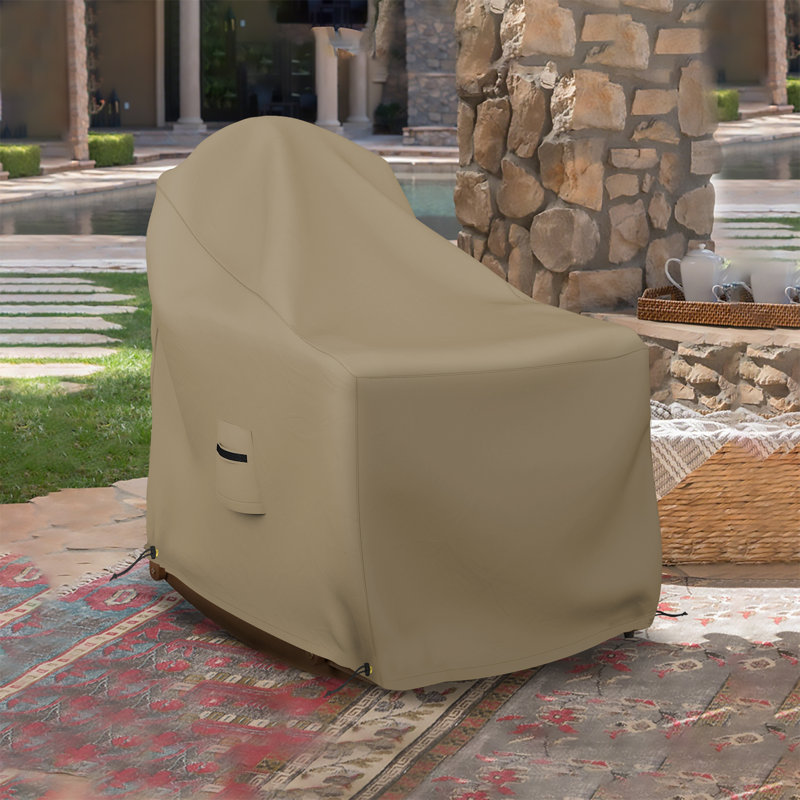 Heavy Duty Outdoor Adirondack Patio Chair Covers, Waterproof Patio Chair Covers, 36" H x 32" W x 34" D, Beige