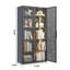 Nouvelle armoire de rangement en verre à double porte avec bande pour le salon New Design