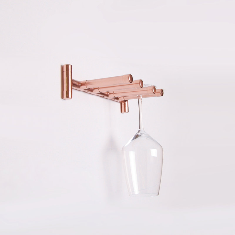 Wall Mounted Wine Glass Rack in
