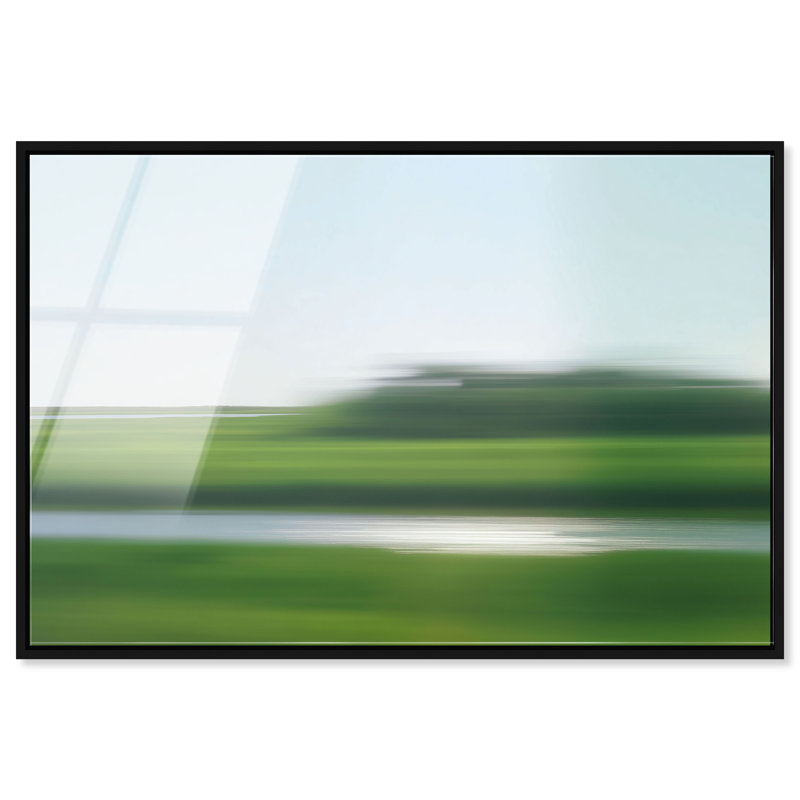 Velocity Meadow II Print by Oliver Gal, 37"H x 55"W, Black Floater Frame