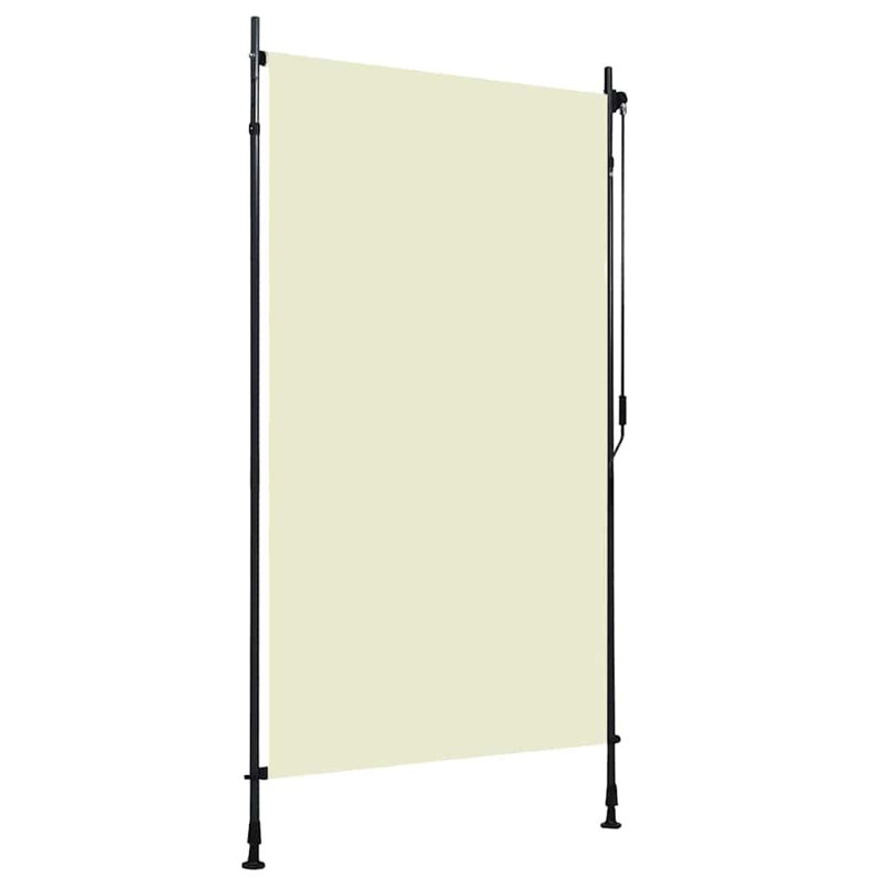 Polyester crème enroulant vidaXL avec revêtement PA, acier, aluminium, L 47,2 po, Crème, crème