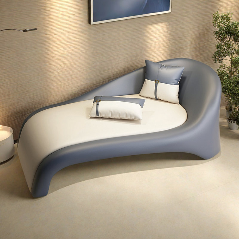 Méridiennes d'intérieur modernes Modern Home, Orienté à droite, Bleu, Beige