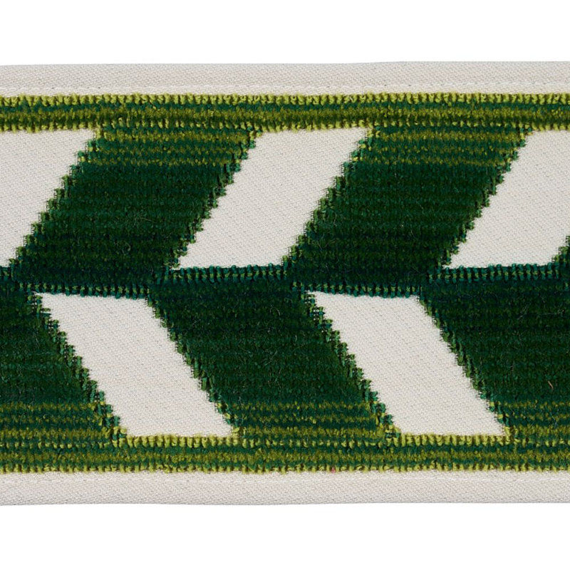 Ruban de velours à chevrons, Émeraude