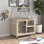 Cage à lapins d'intérieur avec roulettes, bureau et table d'appoint, cage à lapin en bois pour une mobilité facile et une utilisation efficace de l'espace