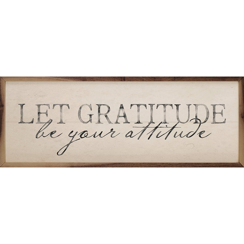 Let Gratitude Antique, H 12 po x l 36 po