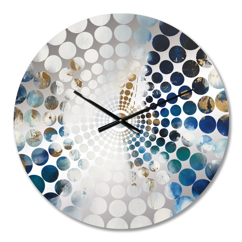 Wolbert - Horloge murale peinture abstraite, Médium