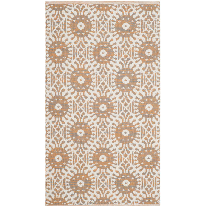 Tapis géométrique tissé à la main Clemence, Rectangle 3 pi x 5 pi