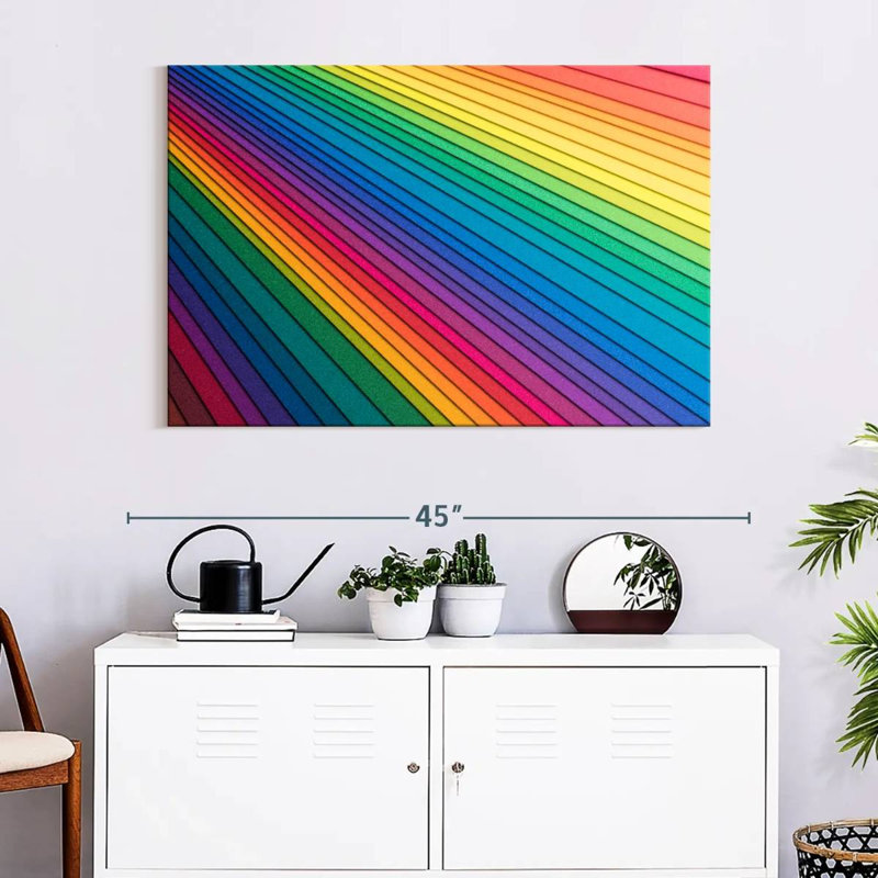 Hiltrud Rainbow Paper Stack, 26" H x 39" W