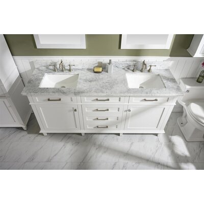 Danbury 72"" Double Bathroom Vanity Set -  Beachcrest Homeâ¢, 1561A9E379544E839B879ABEA74C100B