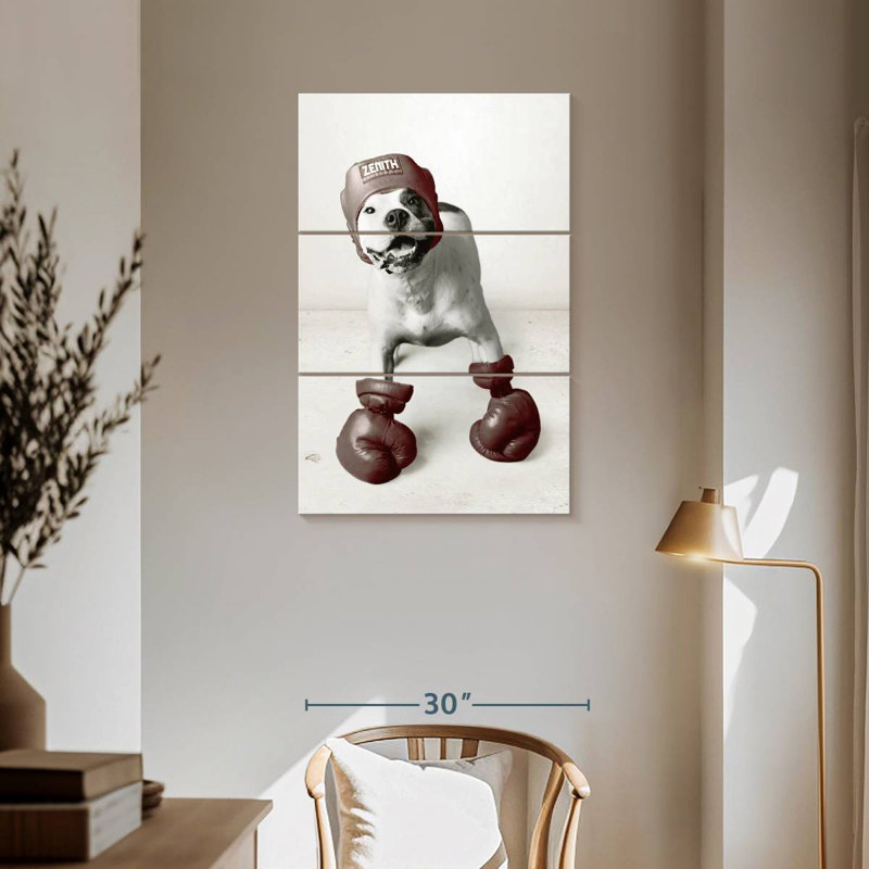Ketti Boxing Dog, 57" H x 36" W