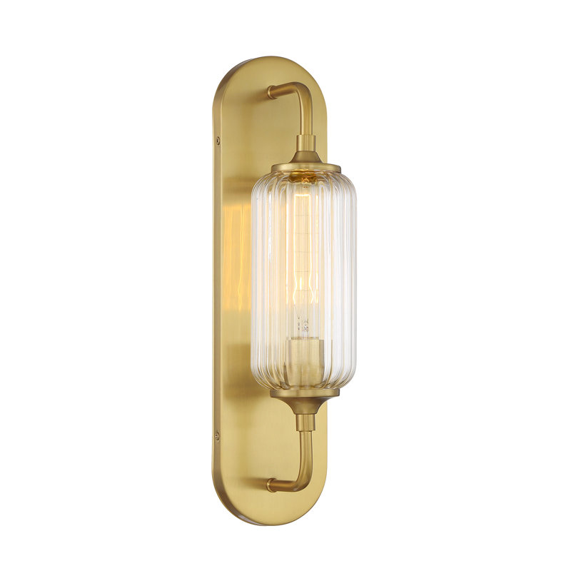 Holton 1-Light Wall Sconce in Brass, Brass