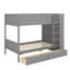 Lit superposé avec bibliothèque de rangement, structure en bois, 2 tiroirs et armoire à plusieurs niveaux-114328265-114328266