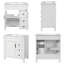 Meuble-lavabo moderne blanc avec lavabo: lavabo en céramique, 2 tiroirs et tablette pour petits espaces-1680857296