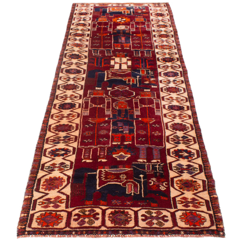 Tapis rouge Melis 4 pi 4 po x 12 pi 11 po