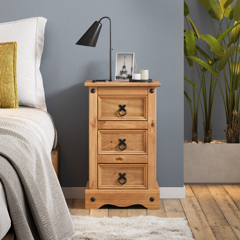 Bridewell 35cm W Solid Wood Bedside Table