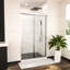 Porte de douche semi-by-pass 48 po x 76 po en verre trempé coulissant