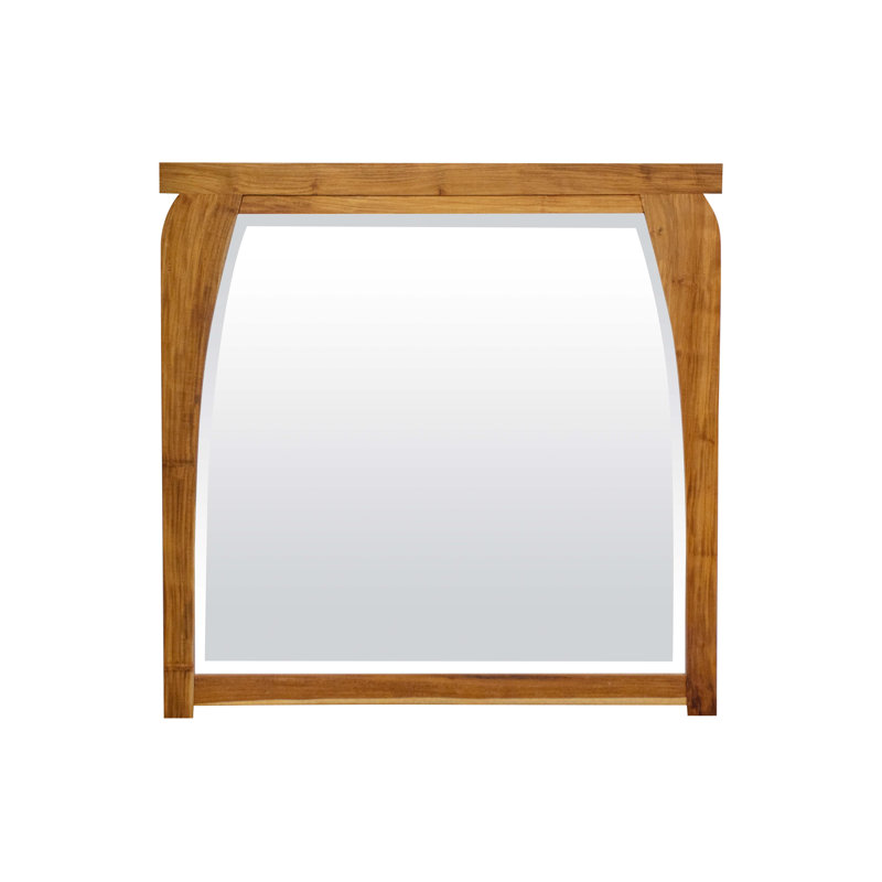 Miroir biseauté de salle de bain EcoDecor, H 35 po x l 36 po x P 1 po, Brun