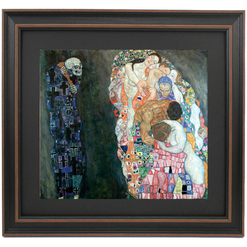 Mort et vie par Gustav Klimt, H 34 po x l 36 po