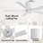 52 In. 5 Solid Wood Blades Flush Mount Indoor Ceiling Fan With Light Kit-565216678