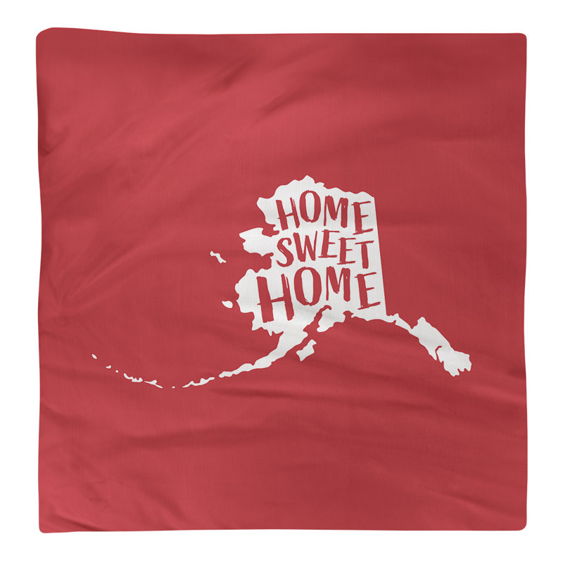 Cotton, Polyester Cities & Maps Square Napkin, Red, Cotton, 10" W x 10" D