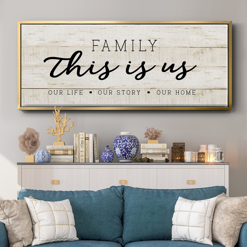 This is Us- Framed Canvas, 20" H x 50" W