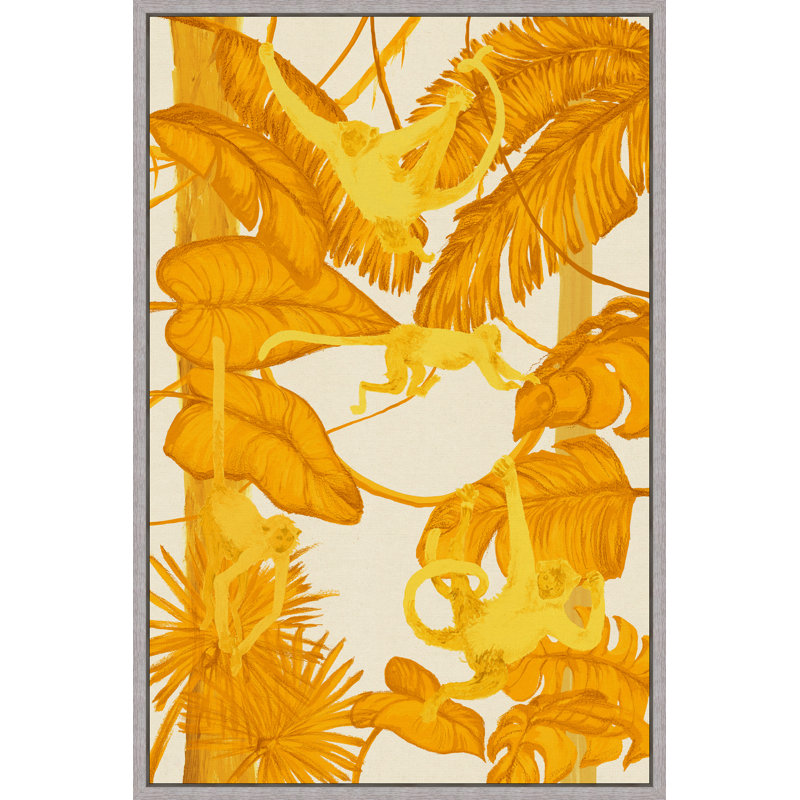 Bright Monkeys Print by Thom Filicia, Yellow