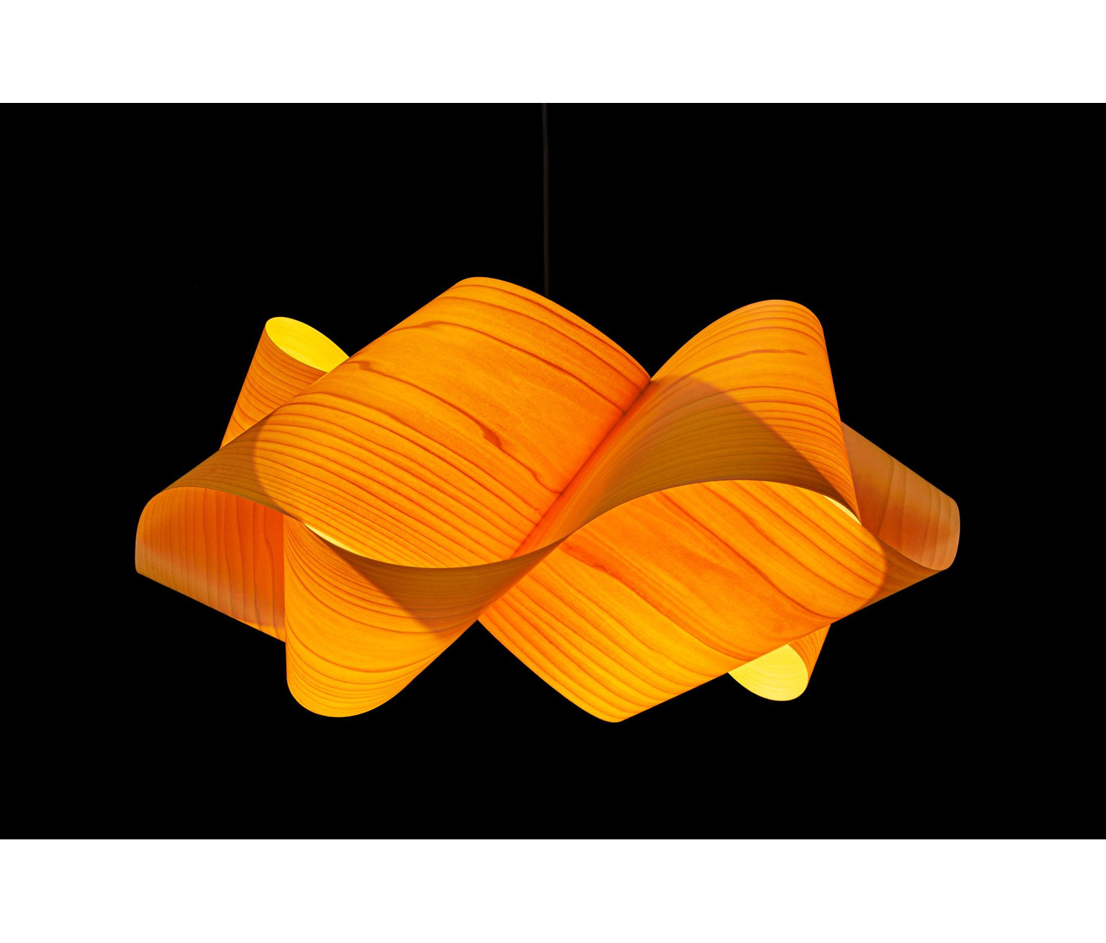 Swirl Single Light Dimmable Pendant, Yellow, E26, Matte Black