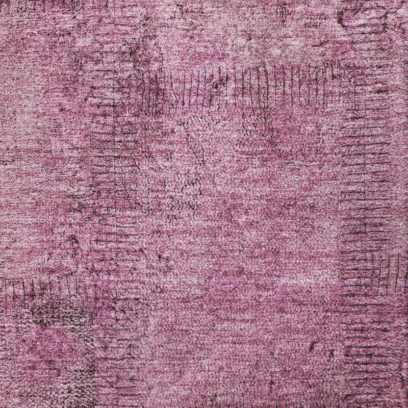 Tapis à poil long de qualité supérieure lavable à la machine ADS685, Rosé, 10 pi x 14 pi