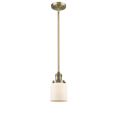 Luminaire suspendu en forme de cloche à 1 lumière Dominica