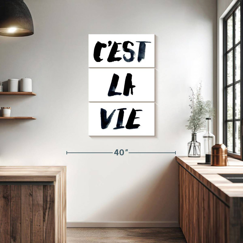 C'est La Vie Typographie II, H 38 po x l 24 po