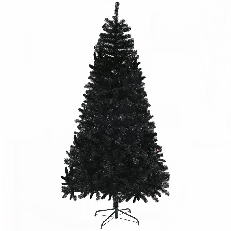 Arbre de Noël artificiel noir de 7,5 pi de hauteur