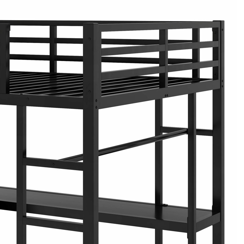Full Loft Bed with Built-In Ladder