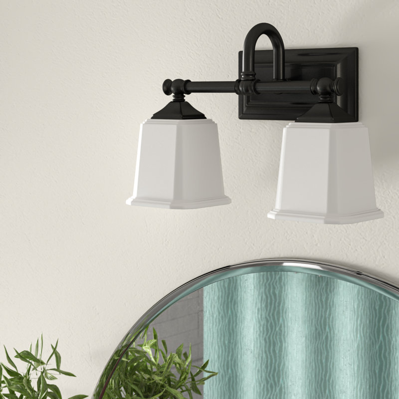 Bima 2 - Light Dimmable Vanity Light, White, Earth Black