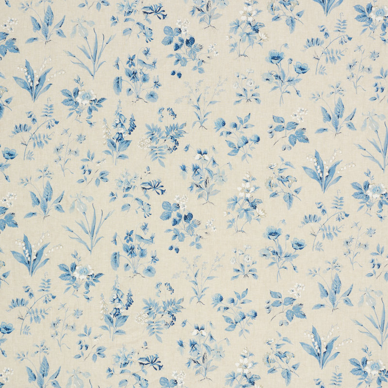 Tissu Floreana, Bleu