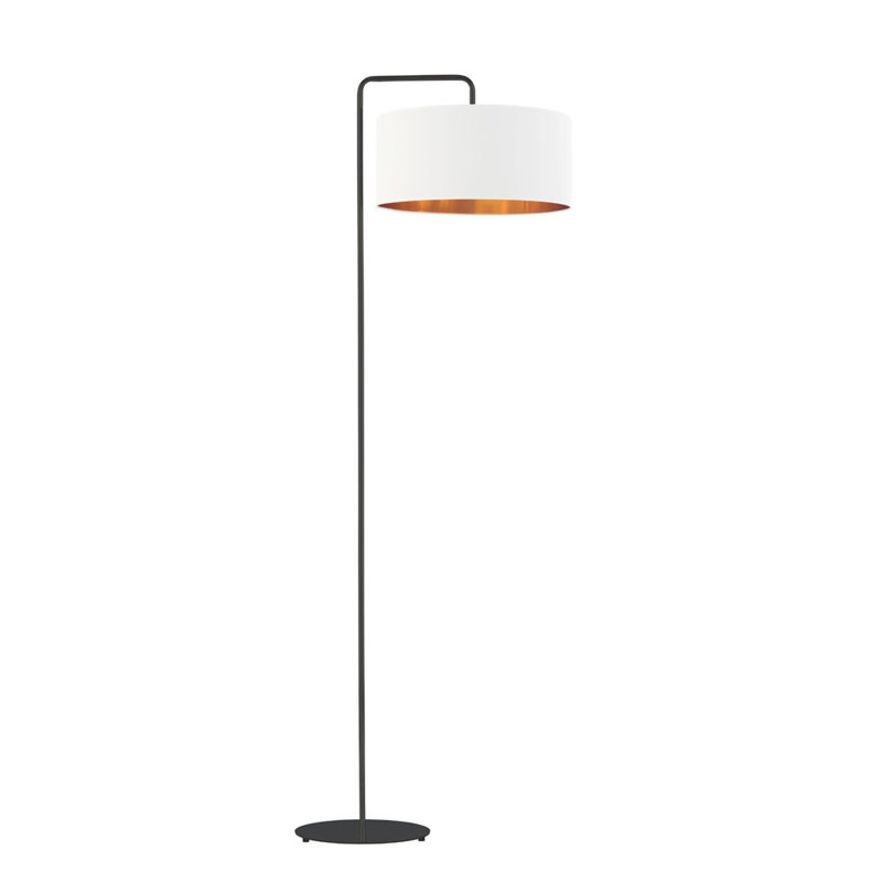 Kumaran 156cm Task Floor Lamp, White, Black