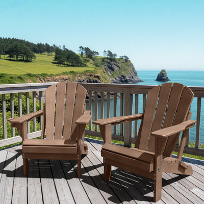 HDPE Outdoor Foldable Adirondack Chair Set Fire Pit Chair
