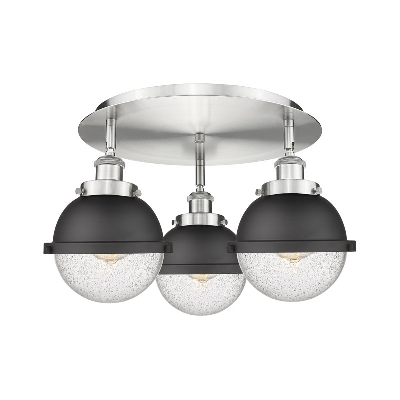 Plafonnier encastré Amalle, Nickel satiné, Nickel satiné brossé / blanc mat